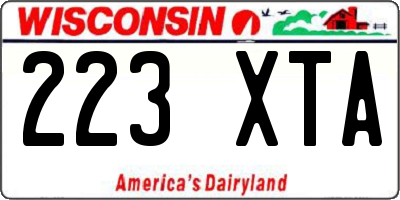 WI license plate 223XTA