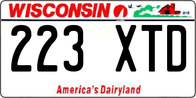 WI license plate 223XTD