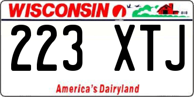 WI license plate 223XTJ