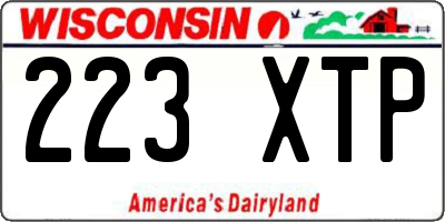 WI license plate 223XTP