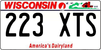 WI license plate 223XTS