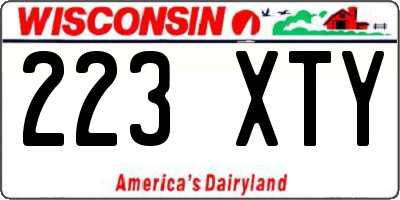 WI license plate 223XTY