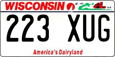 WI license plate 223XUG