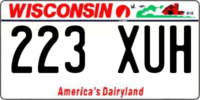 WI license plate 223XUH