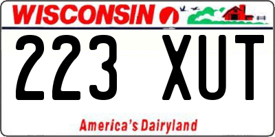 WI license plate 223XUT