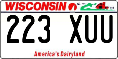WI license plate 223XUU
