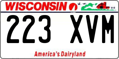 WI license plate 223XVM