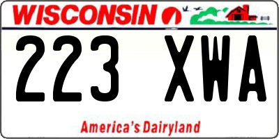 WI license plate 223XWA