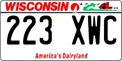 WI license plate 223XWC