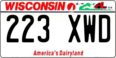 WI license plate 223XWD