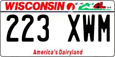 WI license plate 223XWM