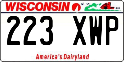 WI license plate 223XWP