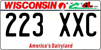 WI license plate 223XXC