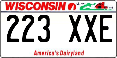 WI license plate 223XXE