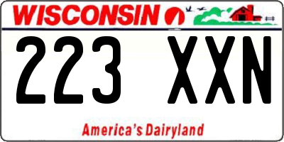 WI license plate 223XXN