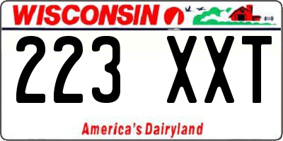 WI license plate 223XXT