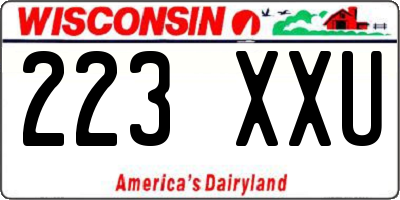 WI license plate 223XXU