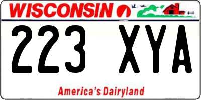 WI license plate 223XYA