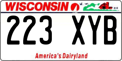 WI license plate 223XYB