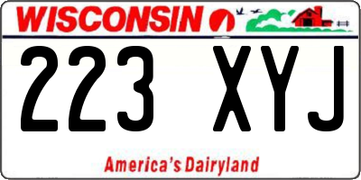 WI license plate 223XYJ