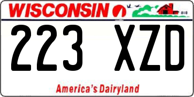 WI license plate 223XZD