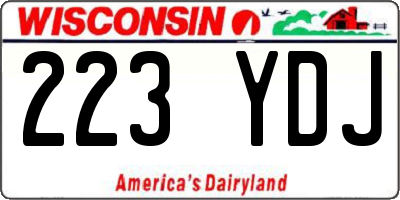 WI license plate 223YDJ