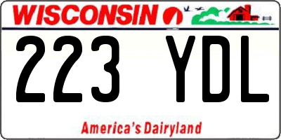 WI license plate 223YDL