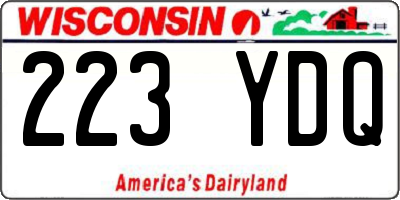 WI license plate 223YDQ