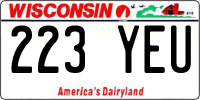 WI license plate 223YEU