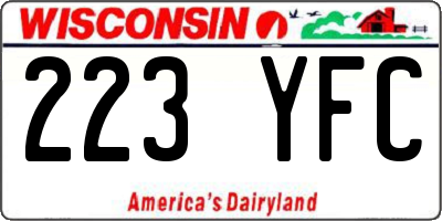WI license plate 223YFC