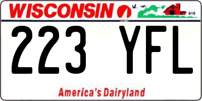 WI license plate 223YFL