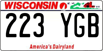 WI license plate 223YGB