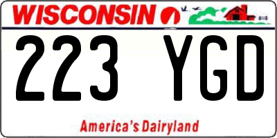 WI license plate 223YGD