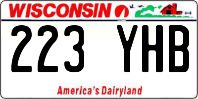 WI license plate 223YHB