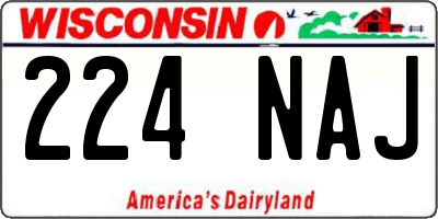 WI license plate 224NAJ