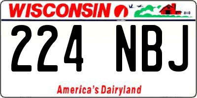 WI license plate 224NBJ