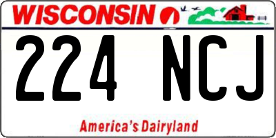 WI license plate 224NCJ