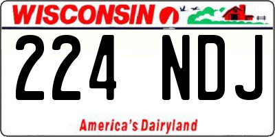 WI license plate 224NDJ