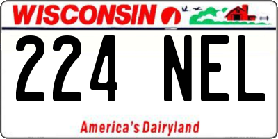 WI license plate 224NEL