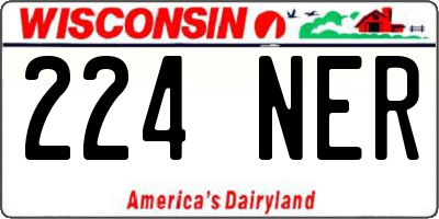 WI license plate 224NER