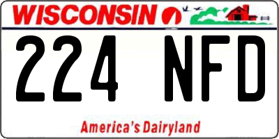 WI license plate 224NFD