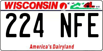 WI license plate 224NFE