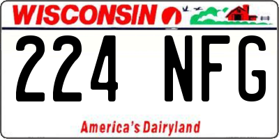 WI license plate 224NFG