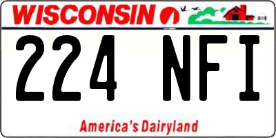 WI license plate 224NFI