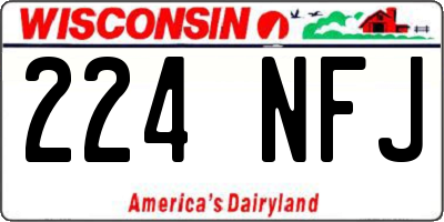 WI license plate 224NFJ