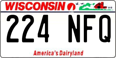 WI license plate 224NFQ