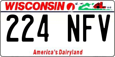 WI license plate 224NFV