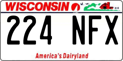 WI license plate 224NFX