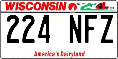 WI license plate 224NFZ