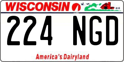WI license plate 224NGD